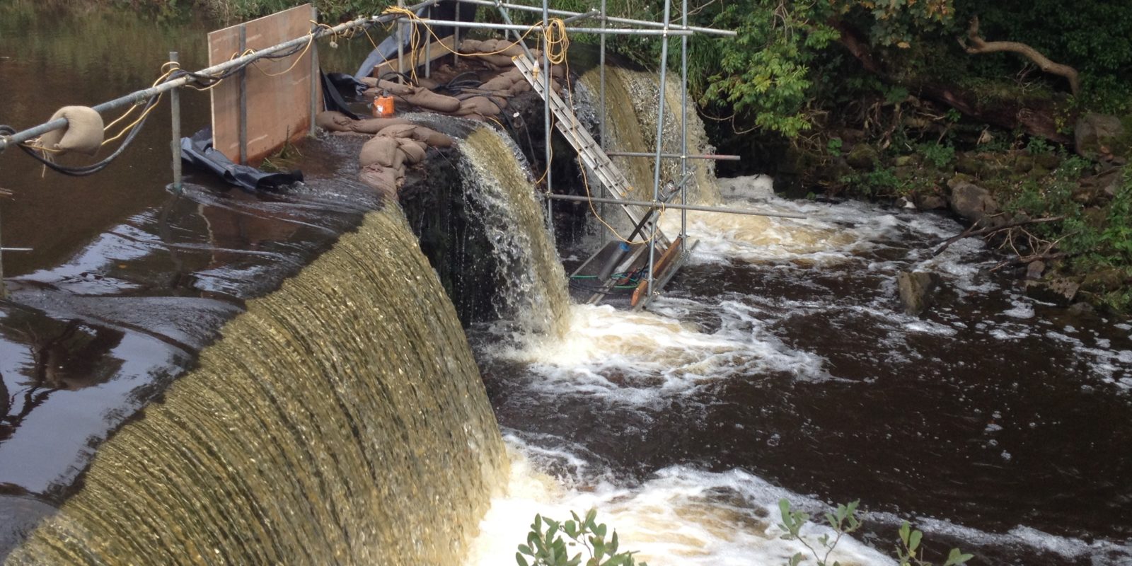 Fish ladder project at Sevenacres Weir in Ayrshire