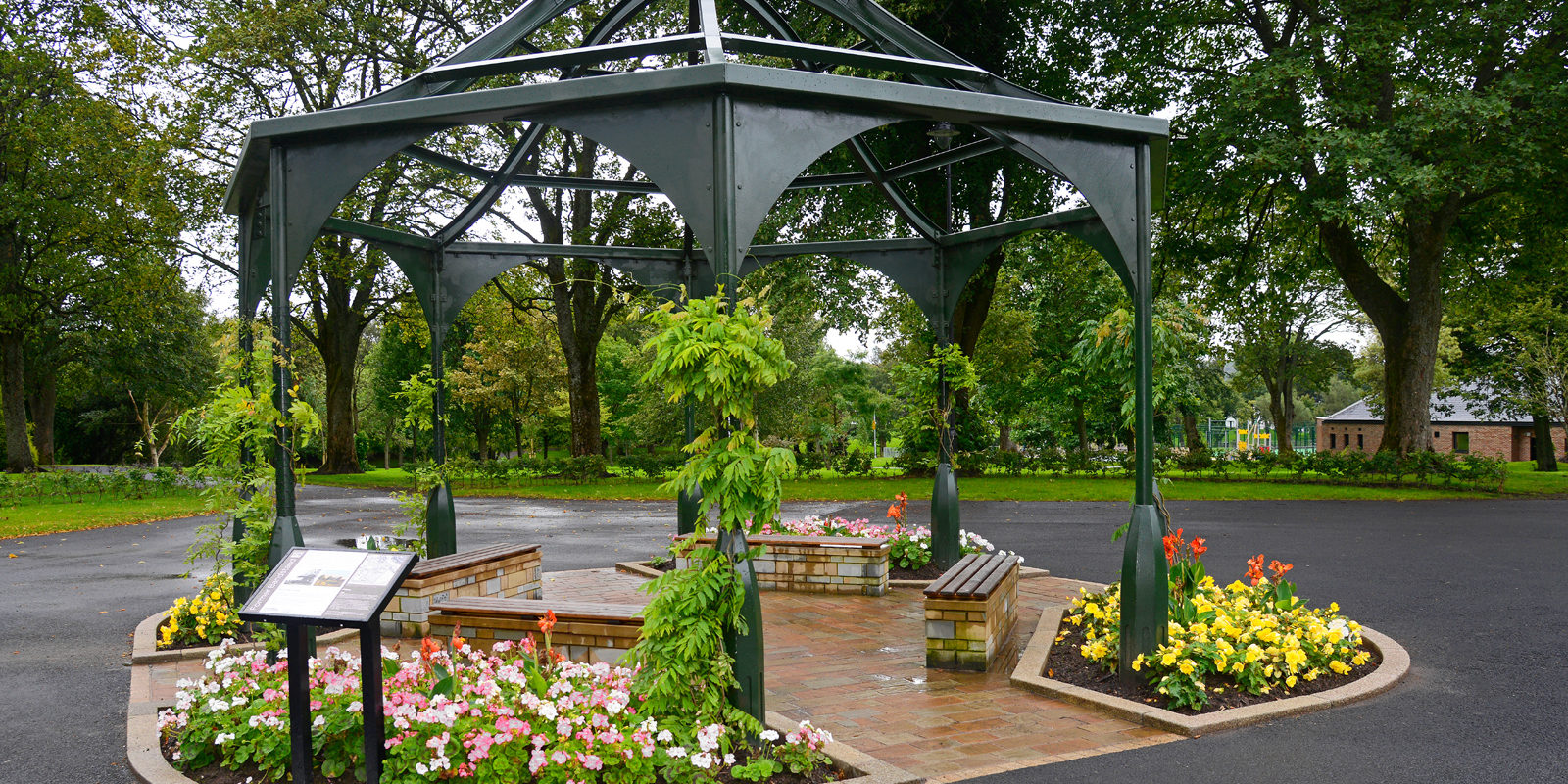 Civil engineering works at Levengrove Park.